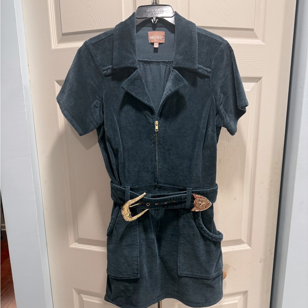 Corduroy Mini Dress-The Jade Outlaw by Show Me Your Mumu
